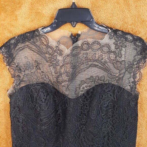 Designer Romona Keveza Silk Lace Cocktail Dress - Picture 9 of 15